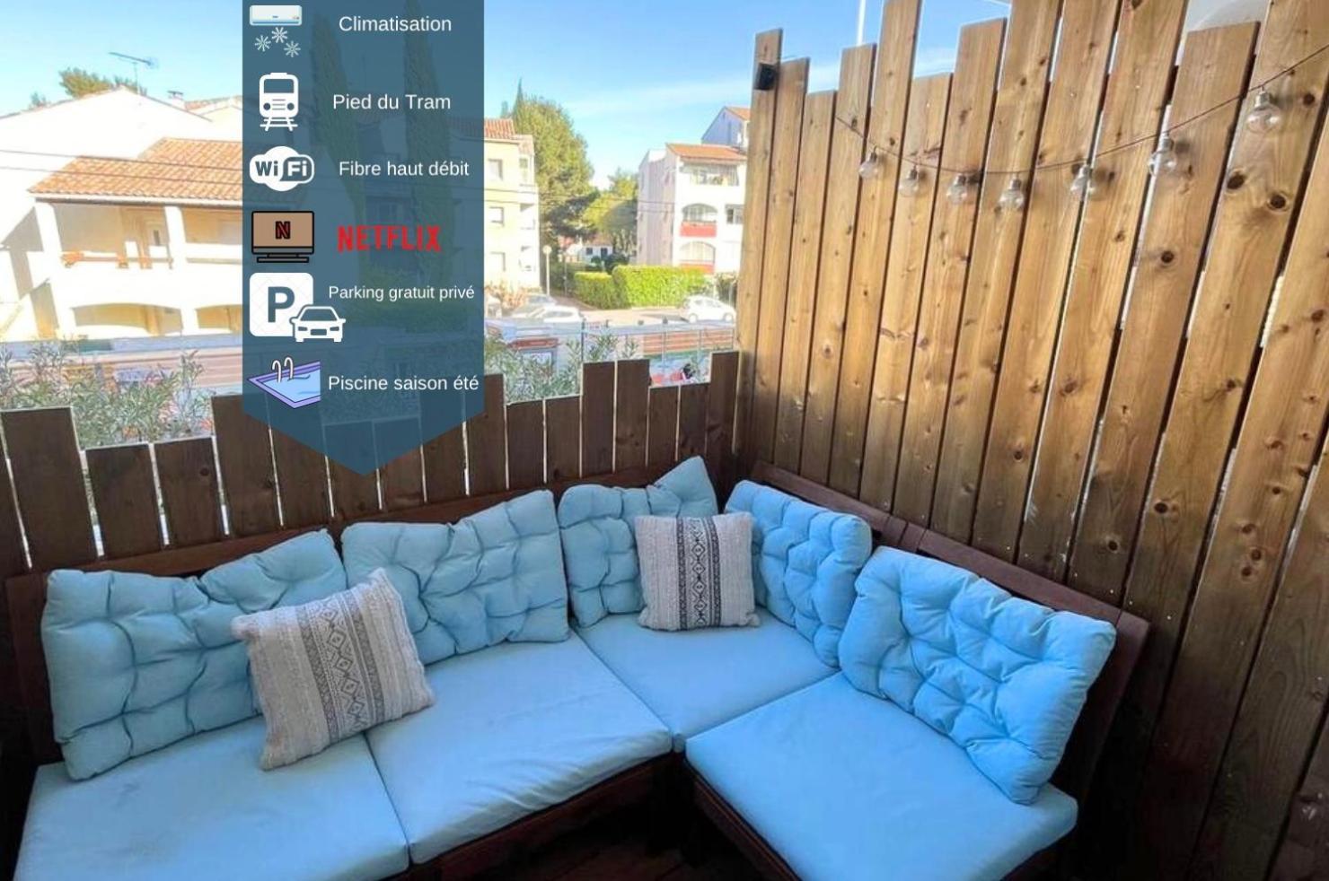 Апартаменты Joli T2/ Tram/ Clim/ Parking/ Wifi/ Piscine Монпелье Экстерьер фото